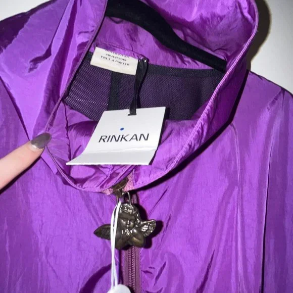VETEMENTS 2019 Purple Angel Pendant Windbreaker Jacket